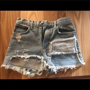CAR MAR Los Angeles denim shorts.